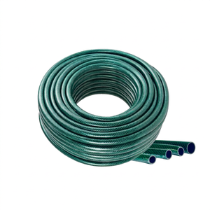 Tuyau d'arrosage en PVC vert durable haute pression 3 couches 5/8 pouce 2 mm d'épaisseur 100 m anti-moisson flexible avec poignée télescopique pour usage agricole - Product Image 1
