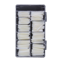Prix usine 500 pièces en vrac en gros naturel/clair Extensions tête plate Denim faux ongles cercueil Extension ongles conseils