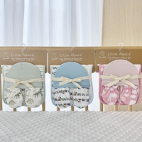 Juego de 2 Piezas para Bebés: Gorro y Manoplas, para Bebés Niños y Niñas de 0 a 6 Meses, 100% Algodón