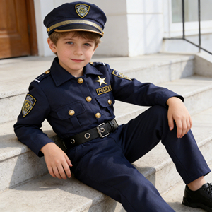 Costumes d'Halloween pour enfants, costumes de policier, costumes de films et de séries télévisées, costumes de roi pour garçons, vêtements de carnaval d'Halloween - Product Image 3