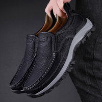 Mocassins à coutures faites à la main grande taille 39-46 baskets d'extérieur en cuir microfibre pour hommes