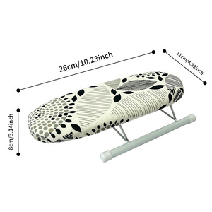 Mini <span class=keywords><strong>Asse</strong></span> <span class=keywords><strong>da</strong></span> Stiro Pieghevole <span class=keywords><strong>da</strong></span> Tavolo per Uso Domestico, Accessori per Stiratura, in Tessuto di Cotone Moderno Anti-scottatura, 26x11x8cm - Product Image 4