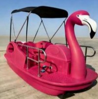 Bateau à pédales en fibre de verre à propulsion humaine avec grande roue à aubes pour lacs, utilisation intérieure/extérieure, pour le fitness aquatique