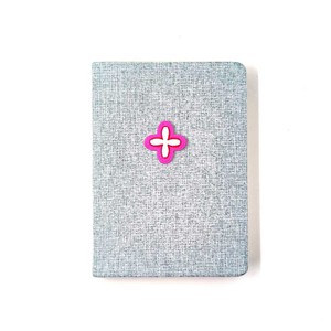 Cuaderno de tela de tapa dura A5 con hilo de coser y bordado Parche de Cruz Rosa Regalo - Product Image 1
