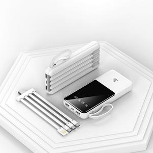 Nouveautés : Batterie externe portable 10000 mAh avec affichage numérique LED, sortie Type-C 10W et câbles intégrés pour utilisation en extérieur - Product Image 6