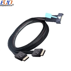Cavo di Estensione Dati per Server PCI-E 5.<span class=keywords><strong>0</strong></span> GEN5 MCIO 8X 8i 74 PIN Host a <span class=keywords><strong>2</strong></span>* Splitter Oculink SFF-8611 4i 32Gbps 50CM 100CM - Product Image 2