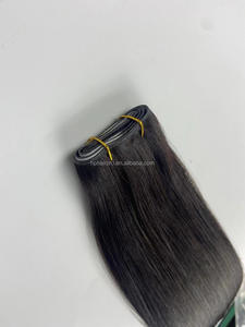 Popular <span class=keywords><strong>Express</strong></span> Weft Genius 100% Extensión de cabello humano Remy virgen Cabello chino Natural Negro Invisible Cinta larga de trama Cinta larga - Product Image 2