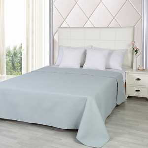 New Design Solid Color <strong>Velvet</strong> Touch Ultrasonic Bedspread <strong>Quilt</strong> - Product Image 2