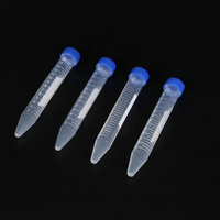 Tubes de centrifugation en plastique pour laboratoire, à fonds coniques/ronds, 15 ml