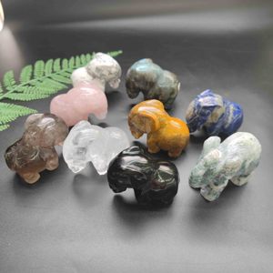 Tự Nhiên Tay Chạm Khắc Rêu Agate <span class=keywords><strong>Elephant</strong></span> Tinh Thể Thủ Công Khắc Động Vật Rose Quartz Voi Để Bán - Product Image 1