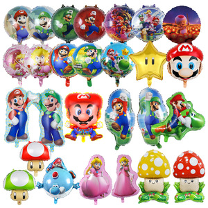 Nuevos Globos de Aluminio de Super Mario de BLN, <span class=keywords><strong>Luigi</strong></span>, Princesa Peach, Estrella, Hongo, Decoración para Fiestas de Cumpleaños Infantiles, Artículos para Baby Shower - Product Image 1
