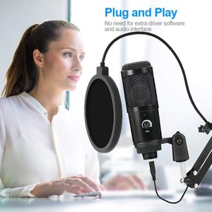 Microphone <span class=keywords><strong>micro</strong></span> USB pour PC Gaming Karaoké Skype & YouTube Enregistrement Métal et plastique bon marché - Product Image 5