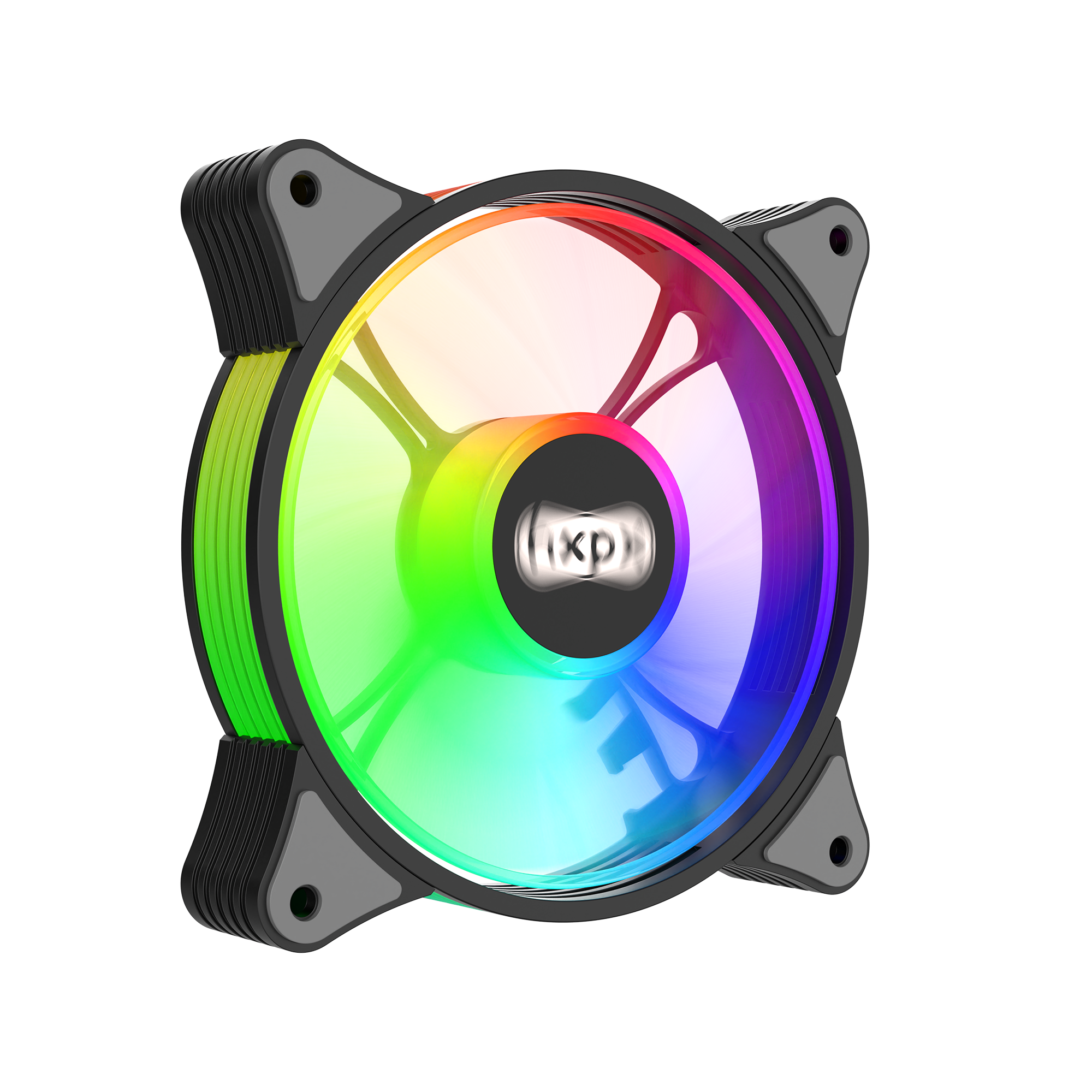 Hxpx тонкой тени F-FS12 RGB эффекты PC чехол вентилятор симфония компьютер водяного охлаждения с бесшумным вентилятором, большой размер, Molex 4PIN фиксированных цветов светодиодный потолочный светильник