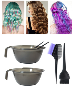 Kit Profesional de Tinte para el Cabello con Logotipo Personalizado, Tazón para Tinte de Cabello Gris <span class=keywords><strong>y</strong></span> Juego de Brochas Negras con Cerdas Púrpuras para la Coloración del Cabello - Product Image 6