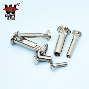 Vis de serrage Disiwei M4 M6 à tête Phillips, nickelées, connecteurs de quincaillerie pour joints de panneaux de bois - Product Image 3