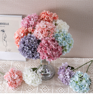 زهور الهيدرانجيا الاصطناعية على شكل ماكارون، نباتات في أواني للديكور، زهور اصطناعية بالجملة لتزيين حفلات الزفاف - Product Image 1