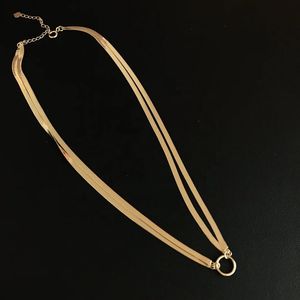 Collar Gargantilla de Cadena de Serpiente de Oro Amarillo de 18K Xinfly, Joyería Fina para Mujer, Regalo de Boda, Compromiso, Aniversario o Cumpleaños - Product Image 3