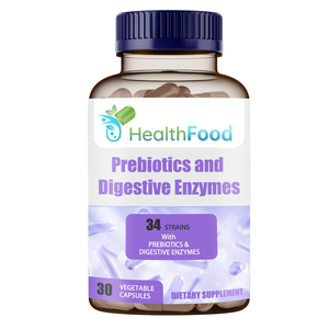 Capsules de prébiotiques et d'enzymes digestives personnalisées avec complexe de fruits et légumes pour soutenir la flore intestinale - Product Image 1