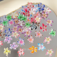 20Pcs Hiasan Kuku Bunga Resin 3D Lembut dan Fleksibel, Bunga Lily Kristal Es Jelly untuk Kuku Tempel, Manikur DIY Grosir Campuran
