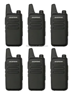 Baofeng 6 packed BF-T20 conjunto completo com fone de ouvido 6 carregador conectado Uhf Radio Two Way Walkie Talkie 16 portátil preto 12 meses