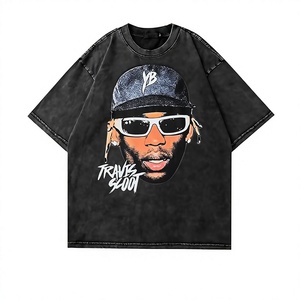 Camiseta de Algodón de Alta Calidad con Lavado Ácido, Corte Regular, Estilo HIGH STREET, Peso Pesado 220g, con Logotipo Frontal - Product Image 1