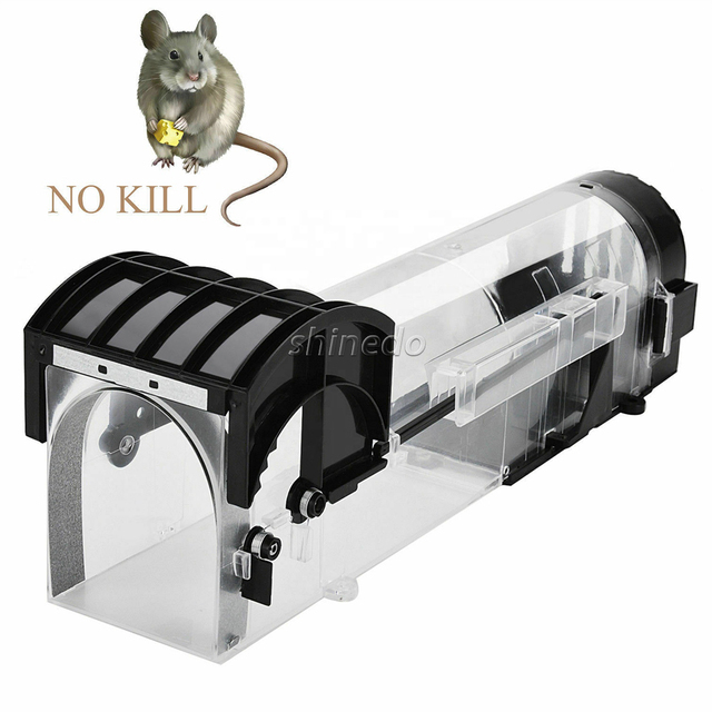 Reusable Live Catch No Kill Smart Tunnel Trap Rat Rodent Mice Traps Cage Plastic Humane Mouse Trap