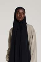 Hijab en jersey respirant Yiwu Timett, doux et respirant, long foulard musulman pour un usage quotidien