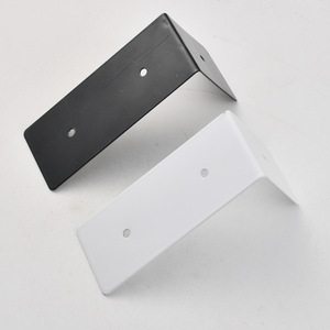 Support d'étagère d'angle en acier au carbone noir et blanc en forme de L, connecteurs durables à 90 degrés pour la fixation de meubles - Product Image 3
