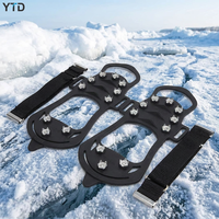 Crampons d'hiver antidérapants Crampons de traction pour la neige Crampons pour bottes, chaussures Matériau de la semelle intérieure Caoutchouc