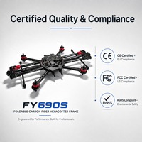 Châssis de drone six axes Tarot Flight FY690S TL68C01, modèle d'avion pliable, jouet électronique pour photographie aérienne et vol sans pilote