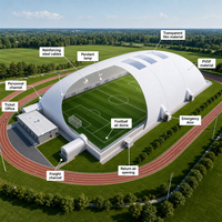 Estadio de Fútbol Inflable B1, Domo Deportivo con Membrana de PVDF Resistente al Fuego para Fútbol, Baloncesto y Tenis, con Diseño Gratuito