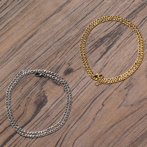 Collar de Cadena de Acero Inoxidable de 3 mm de Ancho, Chapado en Oro de 18k PVD, Estilo Hip <span class=keywords><strong>Hop</strong></span>, Alta Calidad, Venta al Por Mayor - Product Image 6