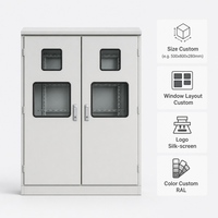 Boîtier de compteur électrique IP54 en acier, armoire de mesure murale, personnalisable OEM