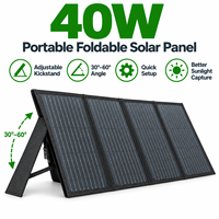 Chargeur solaire 40W, panneau pliable portable avec une efficacité de conversion de 23% pour les appareils mobiles et les stations d'alimentation