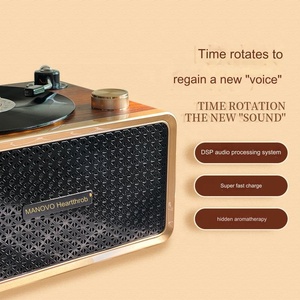 <span class=keywords><strong>C1</strong></span> Haut-Parleur En Bois Enceinte Bois Lecteur Audio Portable Rétro Vintage Vinyle Tourne-disque En Bois Bleu Tooh Haut-Parleur - Product Image 5