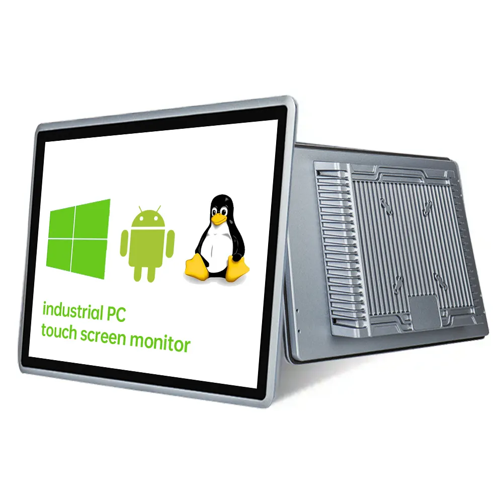 Computadora capacitiva Pcap Touch Ddr3 Ddr4 Panel de monitor de pantalla táctil industrial Pc I5 I7 12th 8g + 128g Windows7/8/10/Linux