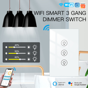 Us au standard 2gang 3gang tuya wifiスマート調光器スイッチLEDライト用スマート調光器ライトスイッチ220V2way互換alexa - Product Image 2