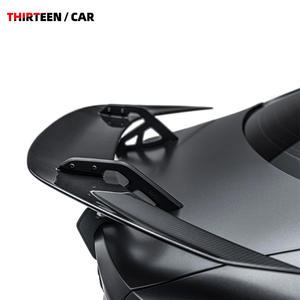 สปอยเลอร์หลังคาร์บอนไฟเบอร์แบบแห้ง รุ่น AD V1 สไตล์ Swan Neck สำหรับรถยนต์ BMW G80 M3 G82 M4 Competition ปี 2021+ พร้อม Splitter ปีกหลัง - Product Image 6