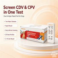 Kit de test rapide combiné antigénique pour le dépistage des virus canins à haute sensibilité : Distemper Canin et Parvovirus (CDV CPV Ag)