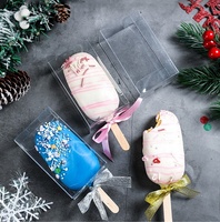 Boîte à crème glacée en plastique transparente, sans danger pour aliments, Pet cosmétique