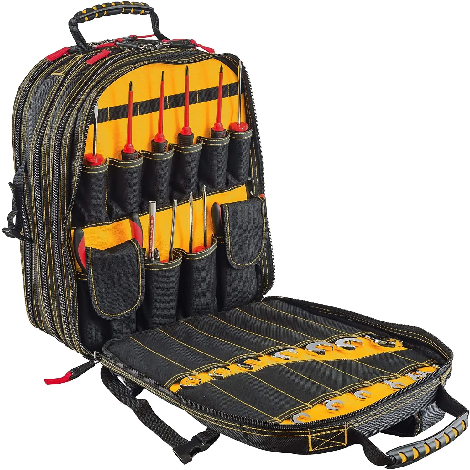 Large Capacity Durable Tool Bag Backpacks Heavy Duty Electrician Rolling Tool Carrier Bag Electrician Kit Tools Backpack