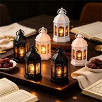 Lanterne LED hexagonale miniature, style rétro, pour décoration intérieure de Noël et de l'Aïd al-Fitr, fournie directement par l'usine