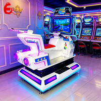 Simulateur de course de bateaux de surf, jeu d'arcade commercial à monoplace, à monnayeur, avec écran LCD 22 pouces et volant à vibration et mouvement, pour centre de jeux et centre commercial