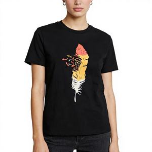 Shanghai Koi Good <span class=keywords><strong>Luck</strong></span> 359 T-shirt tendance en pur coton à col rond et manches courtes avec imprimé graphique, original pour femmes chinoises - Product Image 1