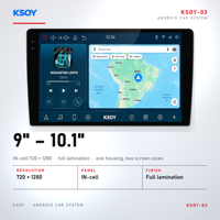 Car Radio 9 Inch Car Audio Android KSOY-03 AHD Reversing Camera RCA 4.1 Channel Subwoofer Output