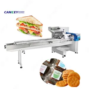 Cankey Automatic Puff Pastry Donuts Packing Soft Bun Brownie Sandwich Wrapping Machine