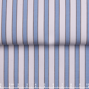 Tessuto Popeline a Righe Tinto in Filo Premium 100S TR Cotone Lyocell, Trattato con Ammoniaca Liquida, per Camicie da Uomo, Donna e Bambino, Anti-Piega - Product Image 1