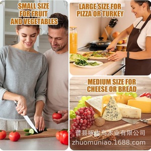 Acacia Wood Pizza Pan 40x12.5x1.5 Cm With Handle For Home Use <b>Steak</b> Board Cake <b>Plate</b> - Product Image 4