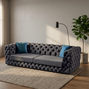 Sofá Esquinero Chesterfield de Lujo, Moderno y Convertible, Tapizado en Tela de Alta Calidad con Certificación OKEO TEX, Muebles Turcos - Product Image 3