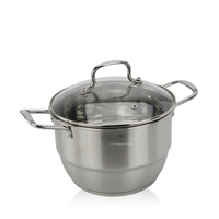 Happycooking Set Panci memasak Stainless Steel, desain populer Pot pemanas untuk pulau dapur troli Panci Cocina dibuat logam